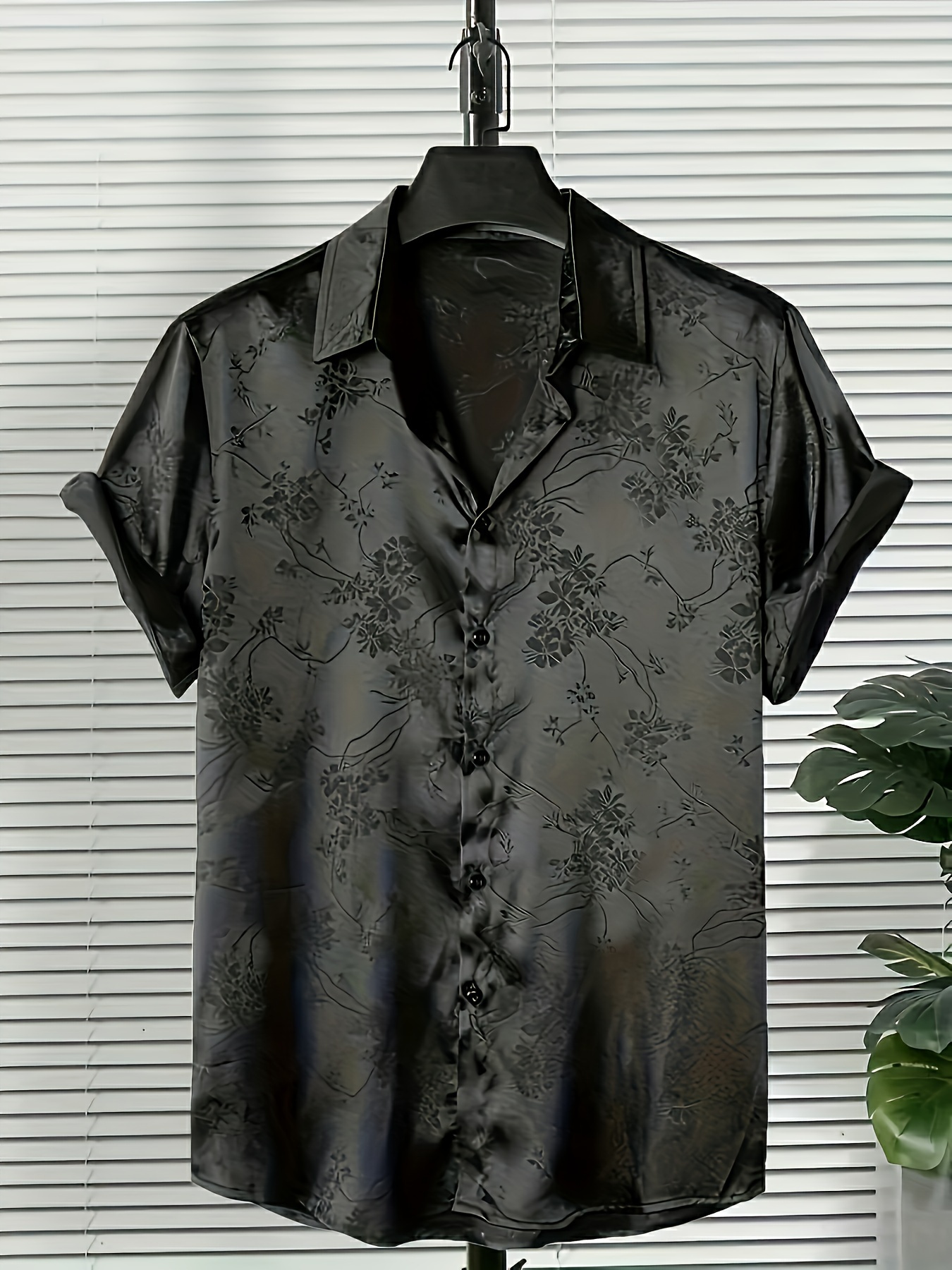 flower print mens casual short sleeve shirt mens shirt for summer vacation resort tops for men gift for men details 11